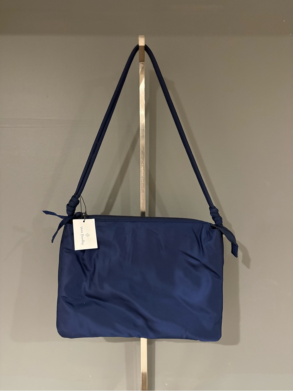 Vera Bradley Navy Shoulder Bag with Knotted Strap
